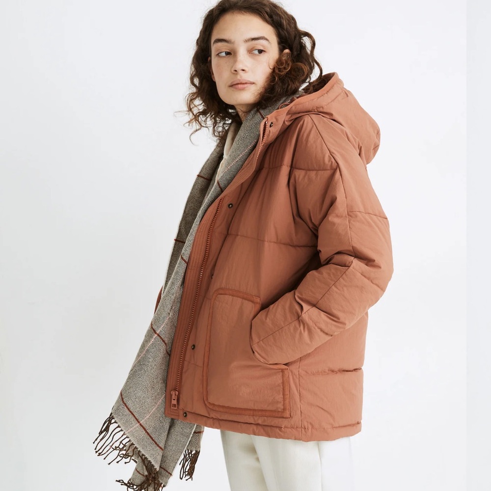 Madewell Rust Puffer Jacket